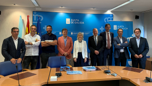 Covadonga Toca, en un encuentro con representantes de la Conferencia de Rectores de las Universidades del Suroeste Europeo (Crusoe) y del Cluster TIC y Audiovisual